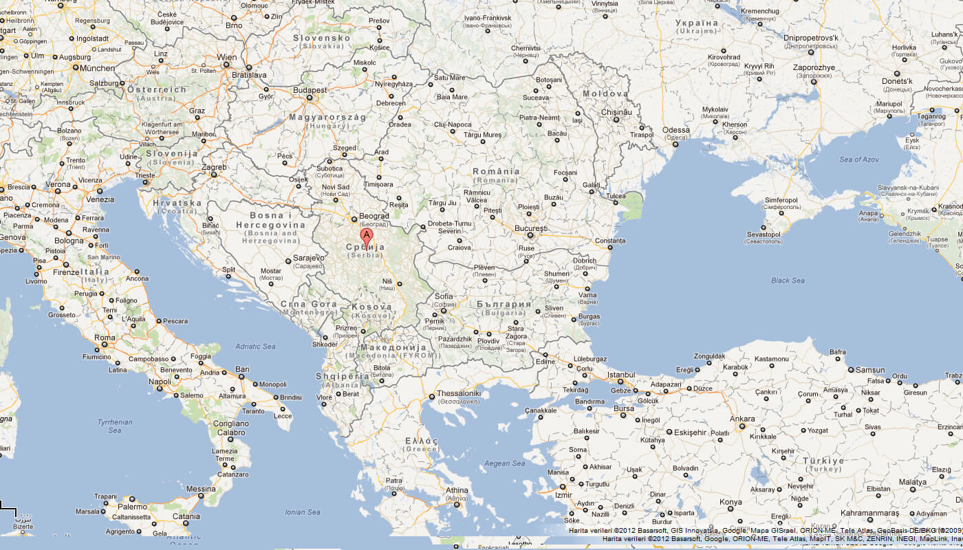 karte von serbien europa